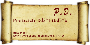 Preisich Délibáb névjegykártya